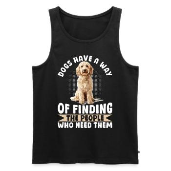 Propriétaire de chien Goldendoodle - Débardeur bio Premium Homme - noir - Devant - Michal (187cm)