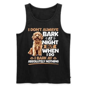 Propriétaire de chien Goldendoodle - Débardeur bio Premium Homme - noir - Devant - Michal (187cm)