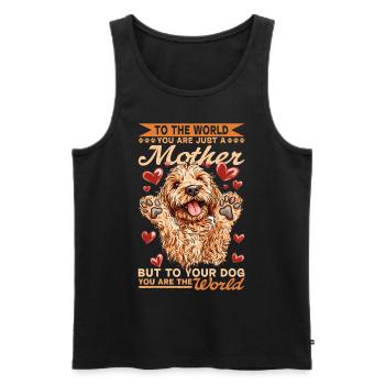 Propriétaire de chien Goldendoodle - Débardeur bio Premium Homme - noir - Devant - Michal (187cm)