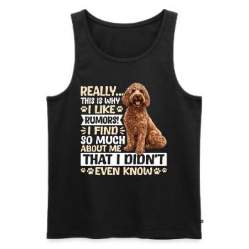 Propriétaire de chien Goldendoodle - Débardeur bio Premium Homme - noir - Devant - Michal (187cm)