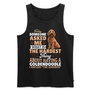 Propriétaire de chien Goldendoodle - Débardeur bio Premium Homme - noir - Devant - Michal (187cm)