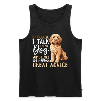 Propriétaire de chien Goldendoodle - Débardeur bio Premium Homme - noir - Devant - Michal (187cm)