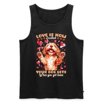 Propriétaire de chien Goldendoodle - Débardeur bio Premium Homme - noir - Devant - Michal (187cm)