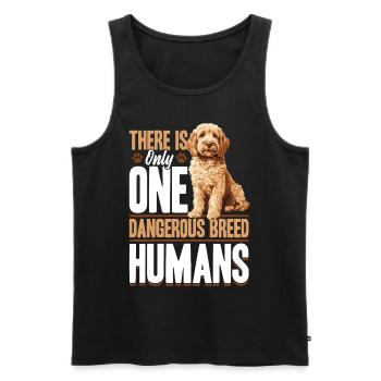 Propriétaire de chien Goldendoodle - Débardeur bio Premium Homme - noir - Devant - Michal (187cm)