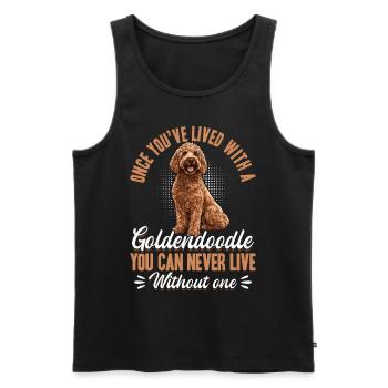 Propriétaire de chien Goldendoodle - Débardeur bio Premium Homme - noir - Devant - Michal (187cm)