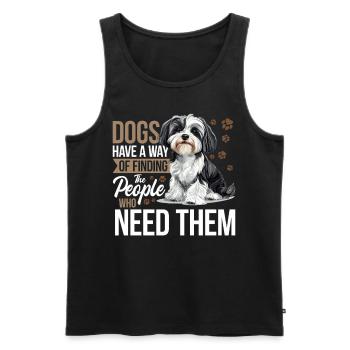 Cute Havanese Dog Owner - Men's Premium Organic Tank Top - black - Front - Michal (187cm)