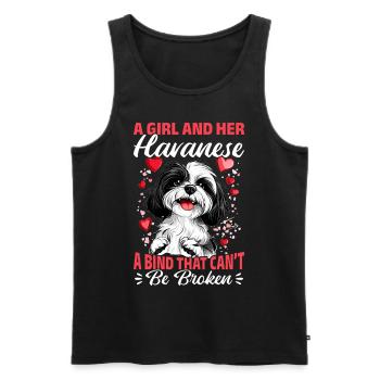 Cute Havanese Dog Owner - Men's Premium Organic Tank Top - black - Front - Michal (187cm)
