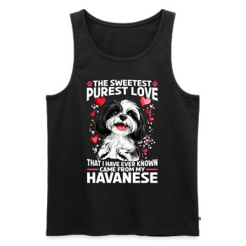 Cute Havanese Dog Owner - Men's Premium Organic Tank Top - black - Front - Michal (187cm)