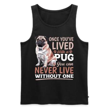 Mignon propriétaire de chien carlin - Débardeur bio Premium Homme - noir - Devant - Michal (187cm)