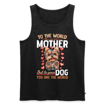 Yorkshire Terrier Propriétaire d’un chien Yorkie - Débardeur bio Premium Homme - noir - Devant - Michal (187cm)