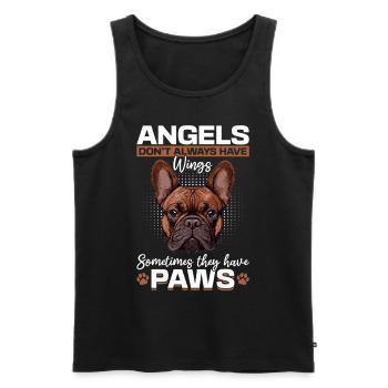 Bouledogue français Frenchie Propriétaire de chien - Débardeur bio Premium Homme - noir - Devant - Michal (187cm)