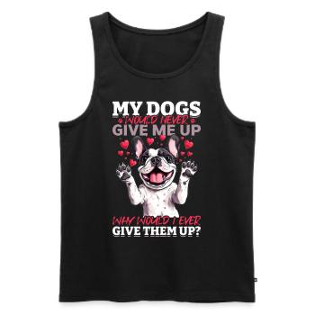 Bouledogue français Frenchie Propriétaire de chien - Débardeur bio Premium Homme - noir - Devant - Michal (187cm)