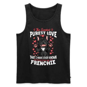 Bouledogue français Frenchie Propriétaire de chien - Débardeur bio Premium Homme - noir - Devant - Michal (187cm)
