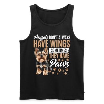 Yorkshire Terrier Propriétaire d’un chien Yorkie - Débardeur bio Premium Homme - noir - Devant - Michal (187cm)