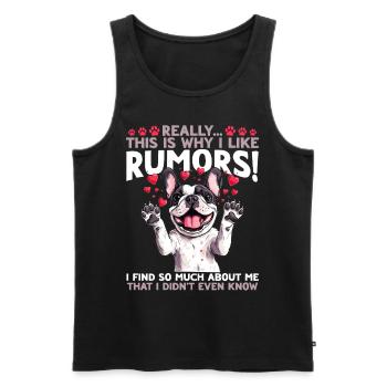 Bouledogue français Frenchie Propriétaire de chien - Débardeur bio Premium Homme - noir - Devant - Michal (187cm)