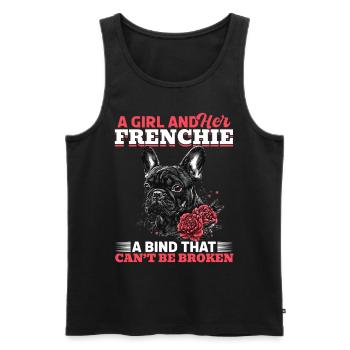 Bouledogue français Frenchie Propriétaire de chien - Débardeur bio Premium Homme - noir - Devant - Michal (187cm)