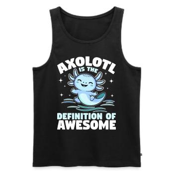 Axolotl mignon Axolotl est la définition de Awesome - Débardeur bio Premium Homme - noir - Devant - Michal (187cm)