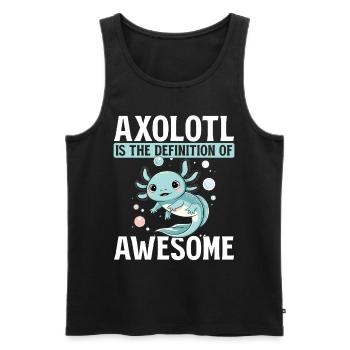 Axolotl mignon Axolotl est la définition de Awesome - Débardeur bio Premium Homme - noir - Devant - Michal (187cm)