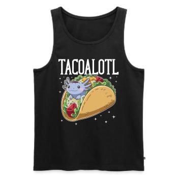 Cute Axolotl Taco Tacoalotl Cinco de Mayo - Men's Premium Organic Tank Top - black - Front - Michal (187cm)