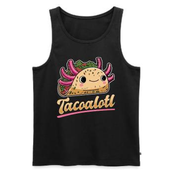 Cute Axolotl Taco Tacoalotl Cinco de Mayo - Men's Premium Organic Tank Top - black - Front - Michal (187cm)