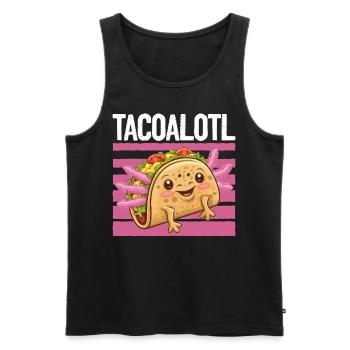 Cute Axolotl Taco Tacoalotl Cinco de Mayo - Men's Premium Organic Tank Top - black - Front - Michal (187cm)