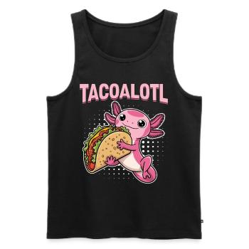 Cute Axolotl Taco Tacoalotl Cinco de Mayo - Men's Premium Organic Tank Top - black - Front - Michal (187cm)