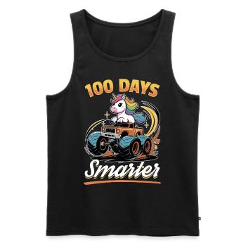 Monster Truck Unicorn 100 Days of School - Männer Premium Bio Tank Top - Schwarz - Vorne - Michal (187cm)