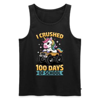Monster Truck Unicorn 100 Days of School - Männer Premium Bio Tank Top - Schwarz - Vorne - Michal (187cm)