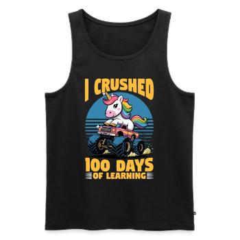 Monster Truck Unicorn 100 Days of School - Männer Premium Bio Tank Top - Schwarz - Vorne - Michal (187cm)