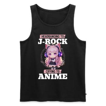 Anime & Music Kawaii - Men's Premium Organic Tank Top - black - Front - Michal (187cm)