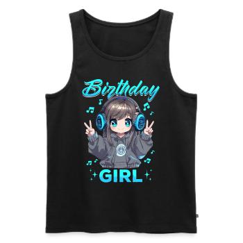 Anime & Music Kawaii - Men's Premium Organic Tank Top - black - Front - Michal (187cm)