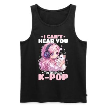 Anime K Pop & Cats Kawaii - Männer Premium Bio Tank Top - Schwarz - Vorne - Michal (187cm)