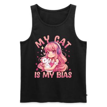 Anime K Pop & Cats Kawaii - Männer Premium Bio Tank Top - Schwarz - Vorne - Michal (187cm)