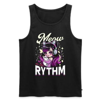 Anime K Pop & Cats Kawaii - Männer Premium Bio Tank Top - Schwarz - Vorne - Michal (187cm)