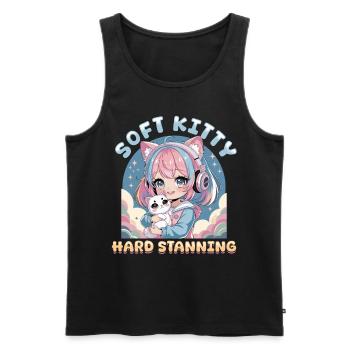 Anime K Pop & Cats Kawaii - Männer Premium Bio Tank Top - Schwarz - Vorne - Michal (187cm)