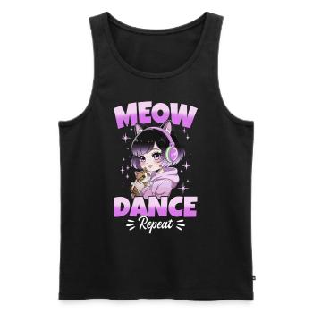 Anime K Pop & Cats Kawaii - Männer Premium Bio Tank Top - Schwarz - Vorne - Michal (187cm)