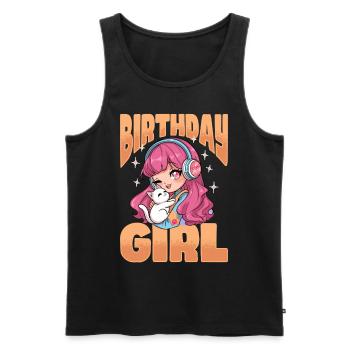 Anime K Pop & Cats Kawaii - Männer Premium Bio Tank Top - Schwarz - Vorne - Michal (187cm)