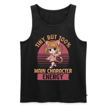 Anime Chibi Kawaii - Men's Premium Organic Tank Top - black - Front - AI Model Male 178 light (178cm)