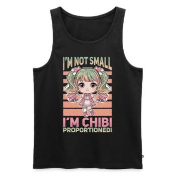 Anime Chibi Kawaii - Débardeur bio Premium Homme - noir - Devant - AI Model Male 178 light (178cm)