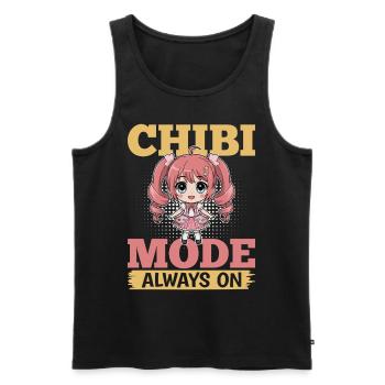 Anime Chibi Kawaii - Débardeur bio Premium Homme - noir - Devant - AI Model Male 178 light (178cm)