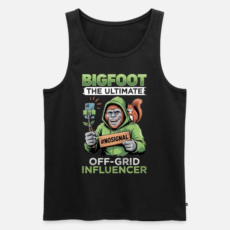 Bigfoot Sasquatch - Männer Premium Bio Tank Top - Schwarz