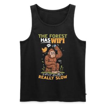 Bigfoot Sasquatch - Men's Premium Organic Tank Top - black - Front - AI Model Male 178 light (178cm)