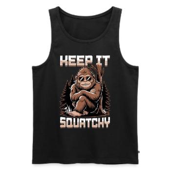 Bigfoot Sasquatch - Men's Premium Organic Tank Top - black - Front - Michal (187cm)