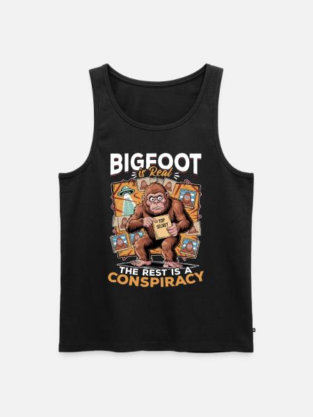 Bigfoot Sasquatch - Männer Premium Bio Tank Top - Schwarz