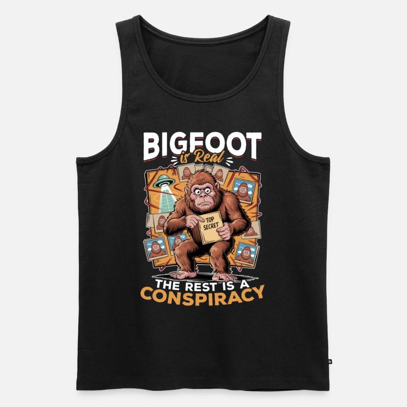Bigfoot Sasquatch - Männer Premium Bio Tank Top - Schwarz
