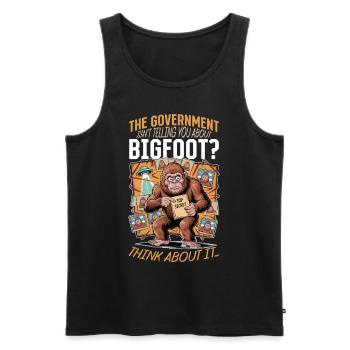 Bigfoot Sasquatch - Men's Premium Organic Tank Top - black - Front - Michal (187cm)