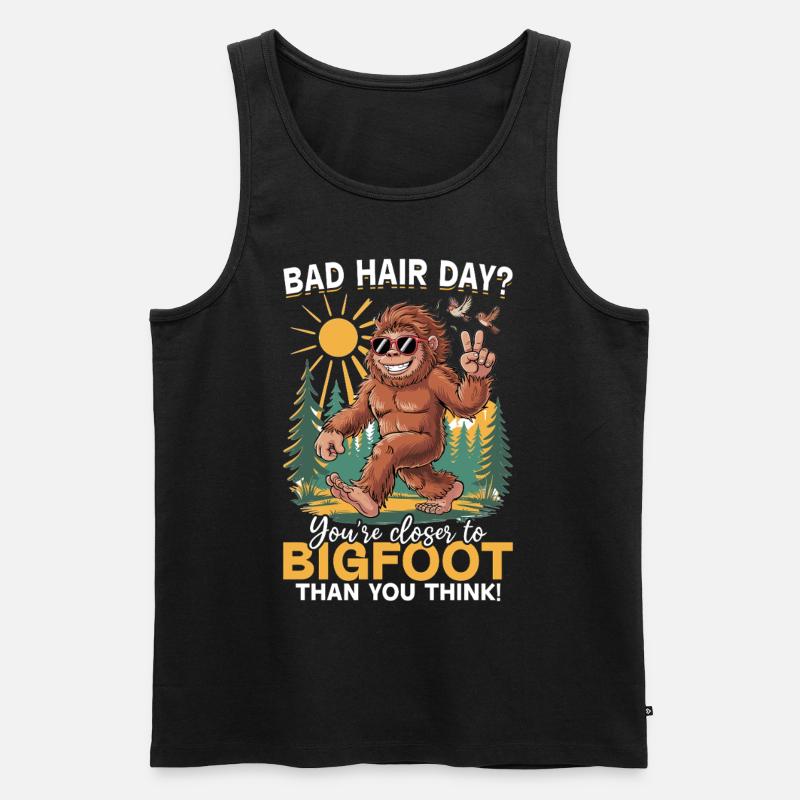 Bigfoot Sasquatch - Männer Premium Bio Tank Top - Schwarz