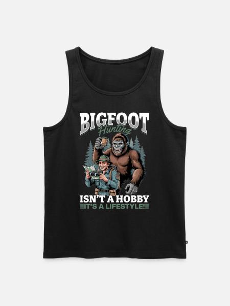 Bigfoot Sasquatch - Männer Premium Bio Tank Top - Schwarz