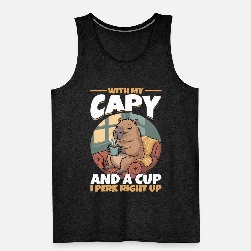 Capybara Coffee Men's Premium Organic Tank Top