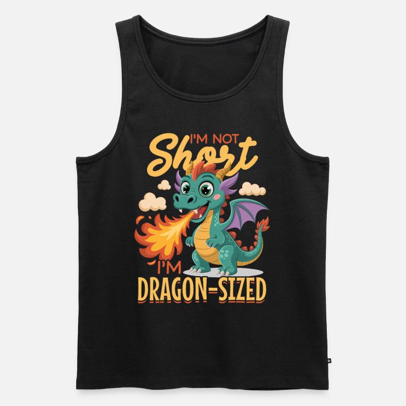Fantasy Dragon Mythical Creatures - Männer Premium Bio Tank Top - Schwarz